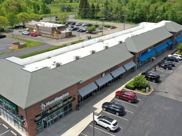 Commercial roof cleaning after