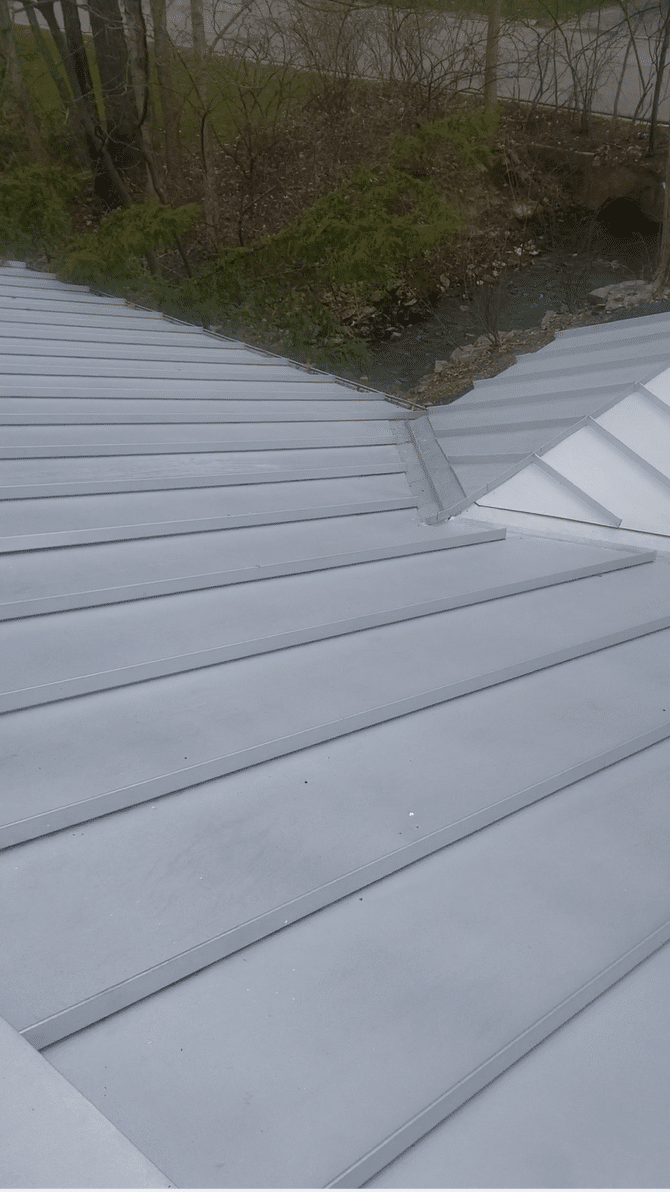 Metal roof restored to clean finish after Forza treatment