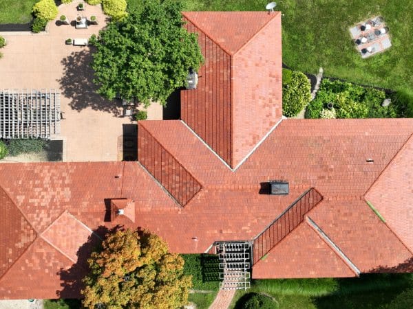 Tile roof after cleaning