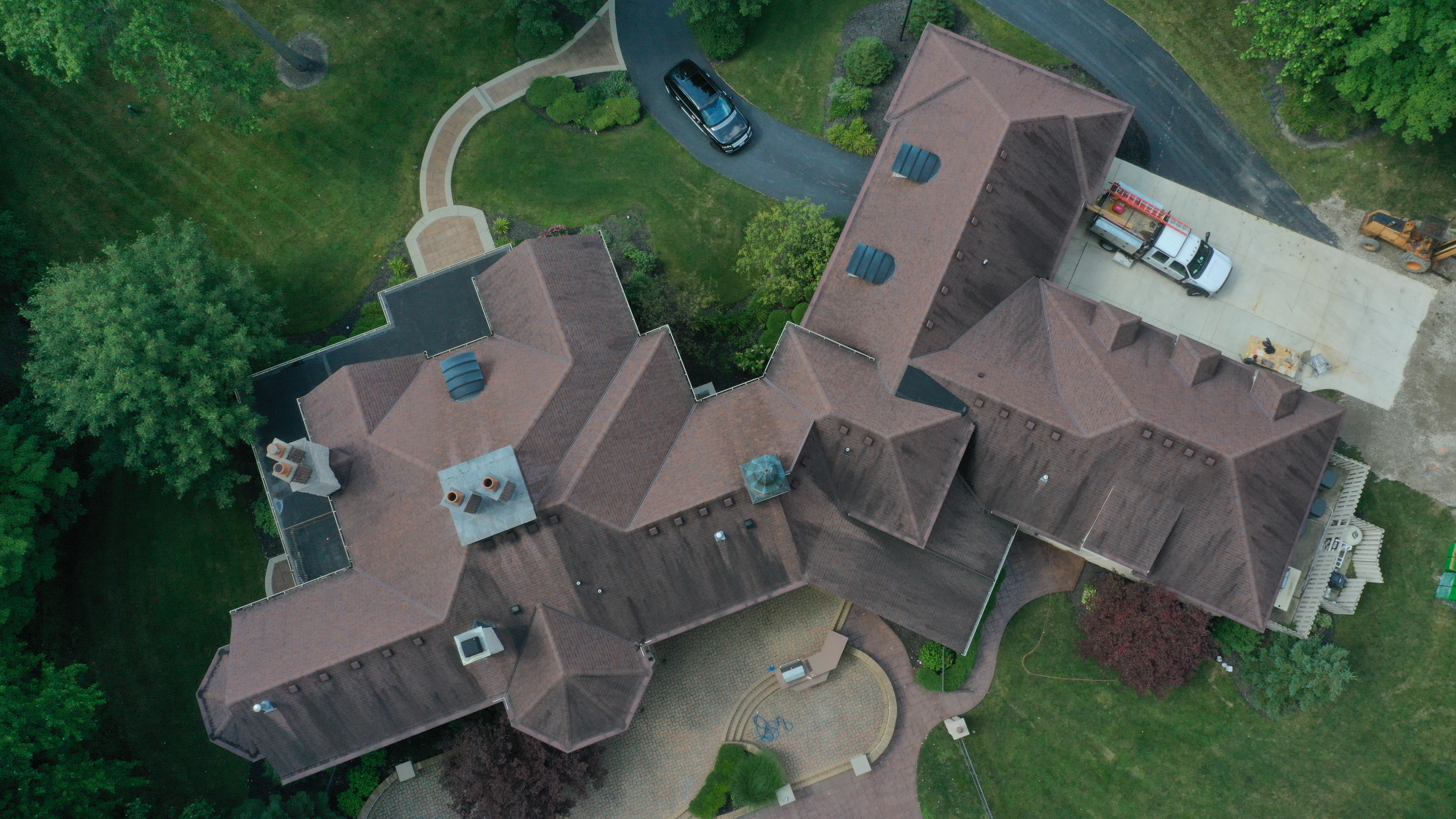 Before roof cleaning in Blacklick Ohio