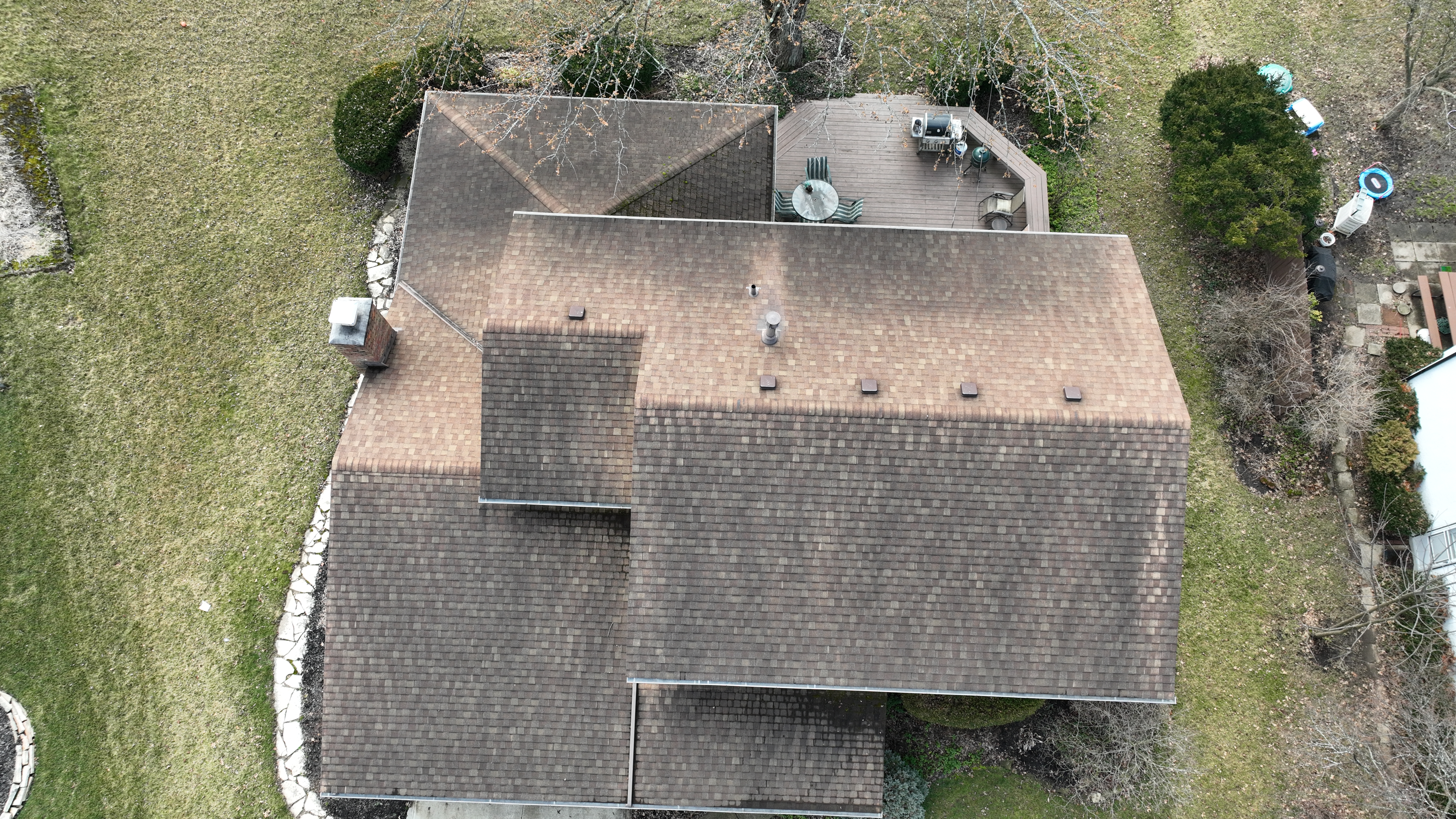 Before roof cleaning in Gahanna Ohio