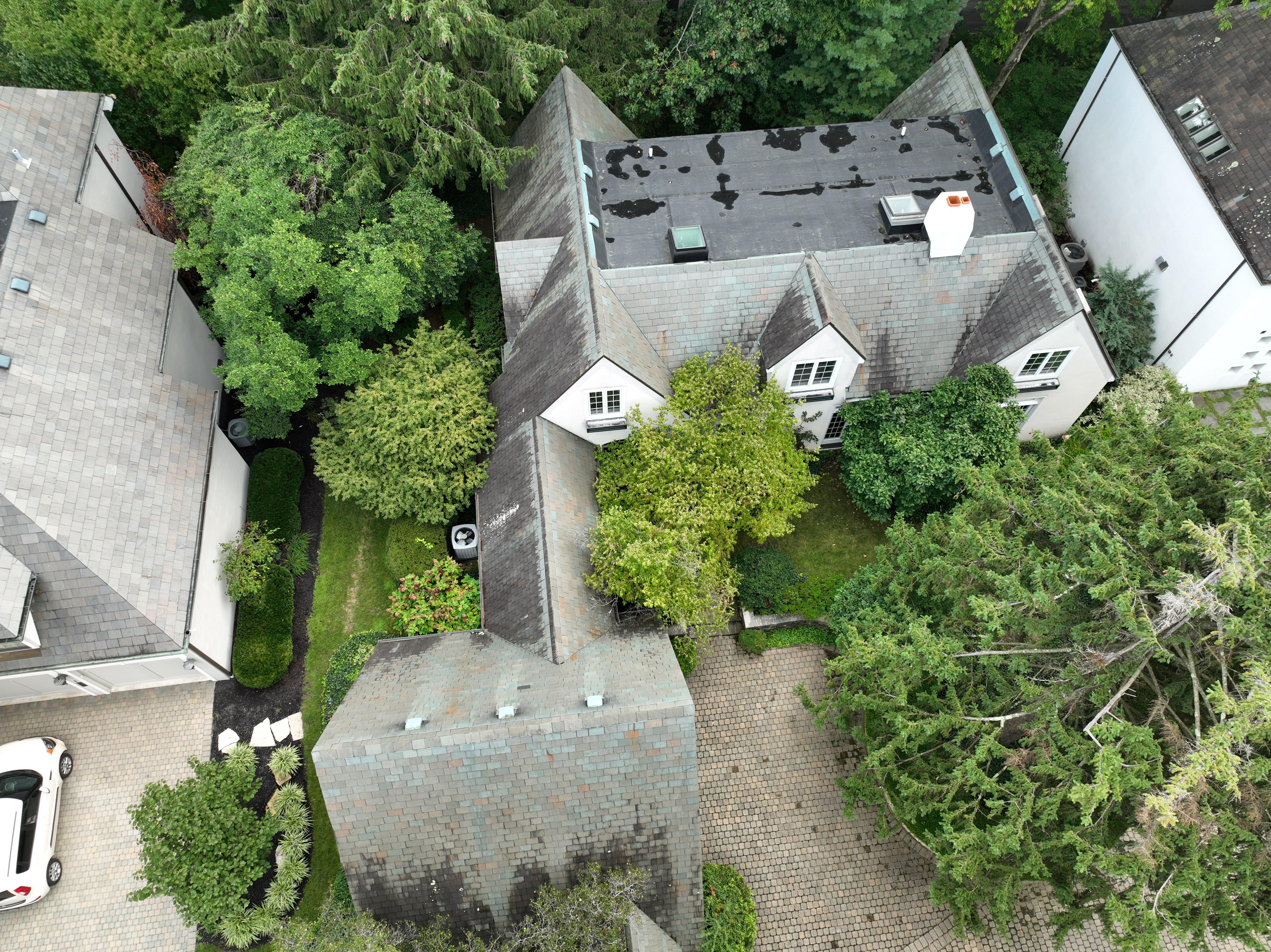 Before roof cleaning in Grandview Heights Ohio