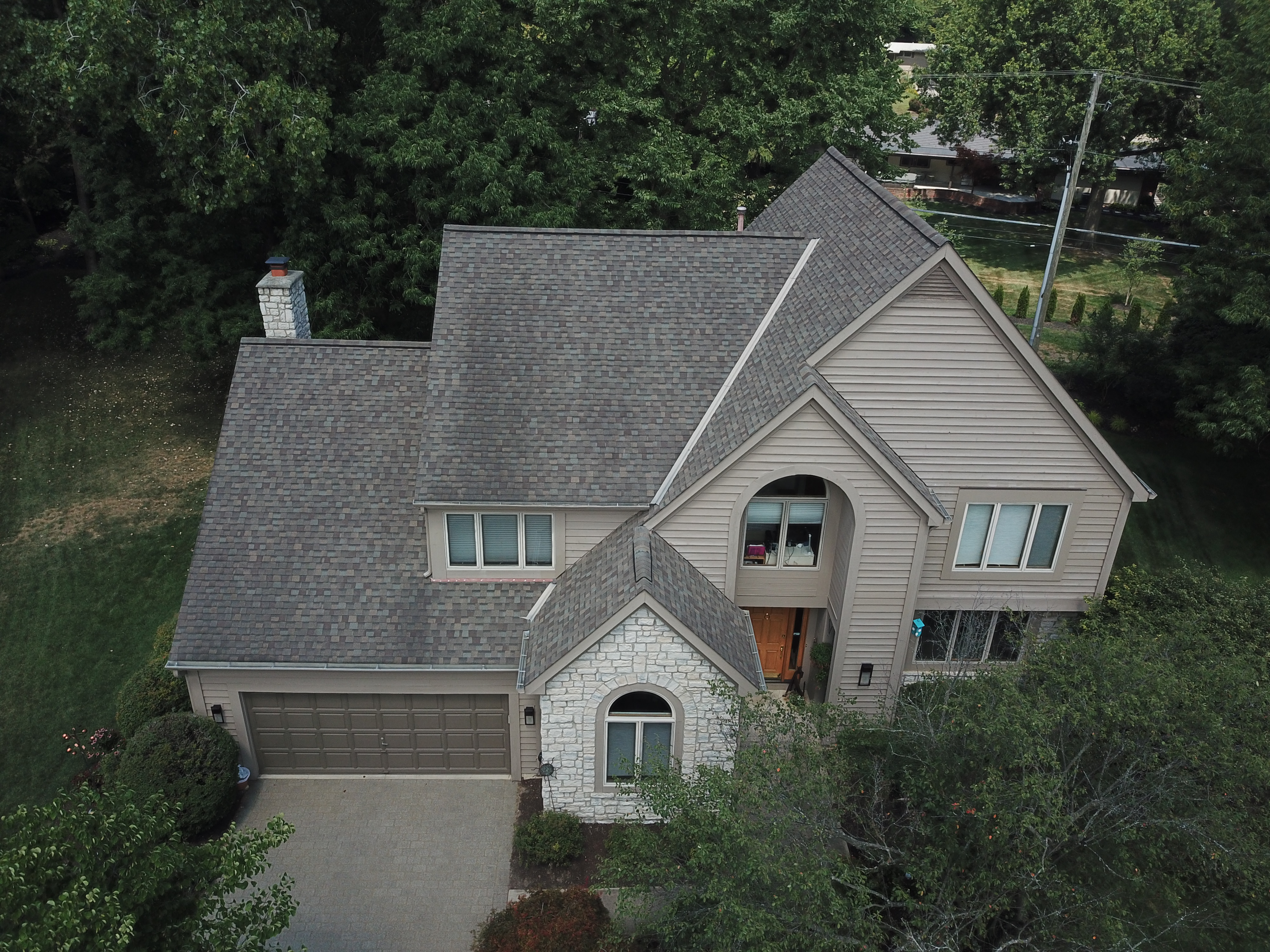 Before roof cleaning in Hilliard Ohio