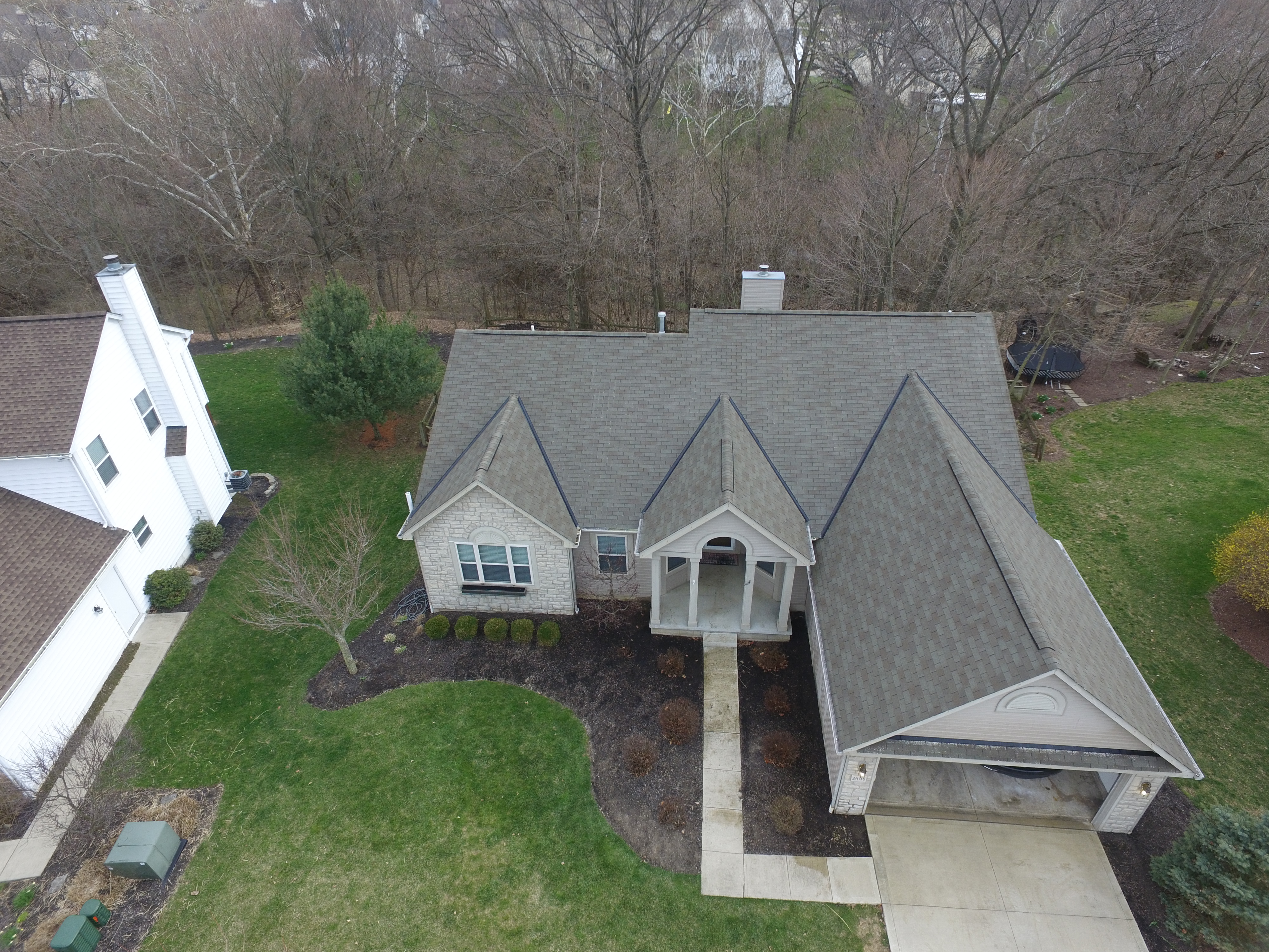 After roof cleaning in Lewis Center Ohio