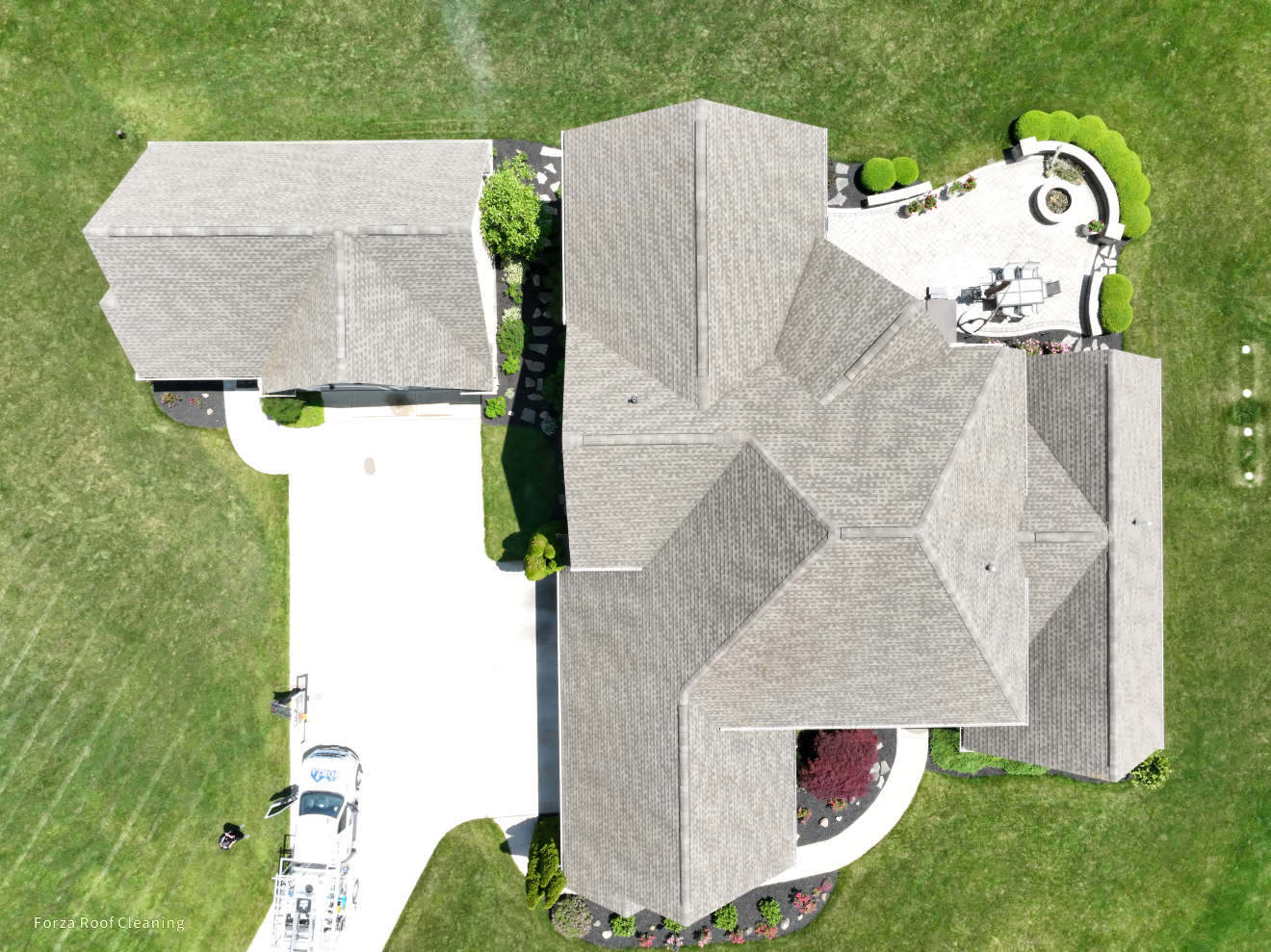 After roof cleaning in Marysville Ohio