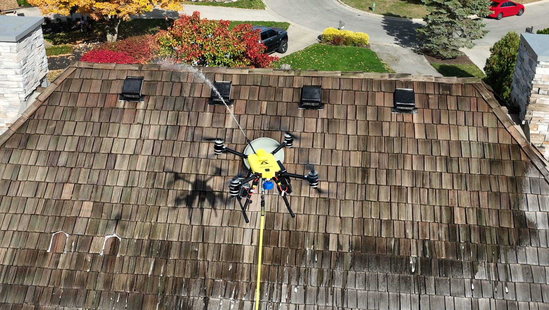 Cedar shake roof cleaning in Powell