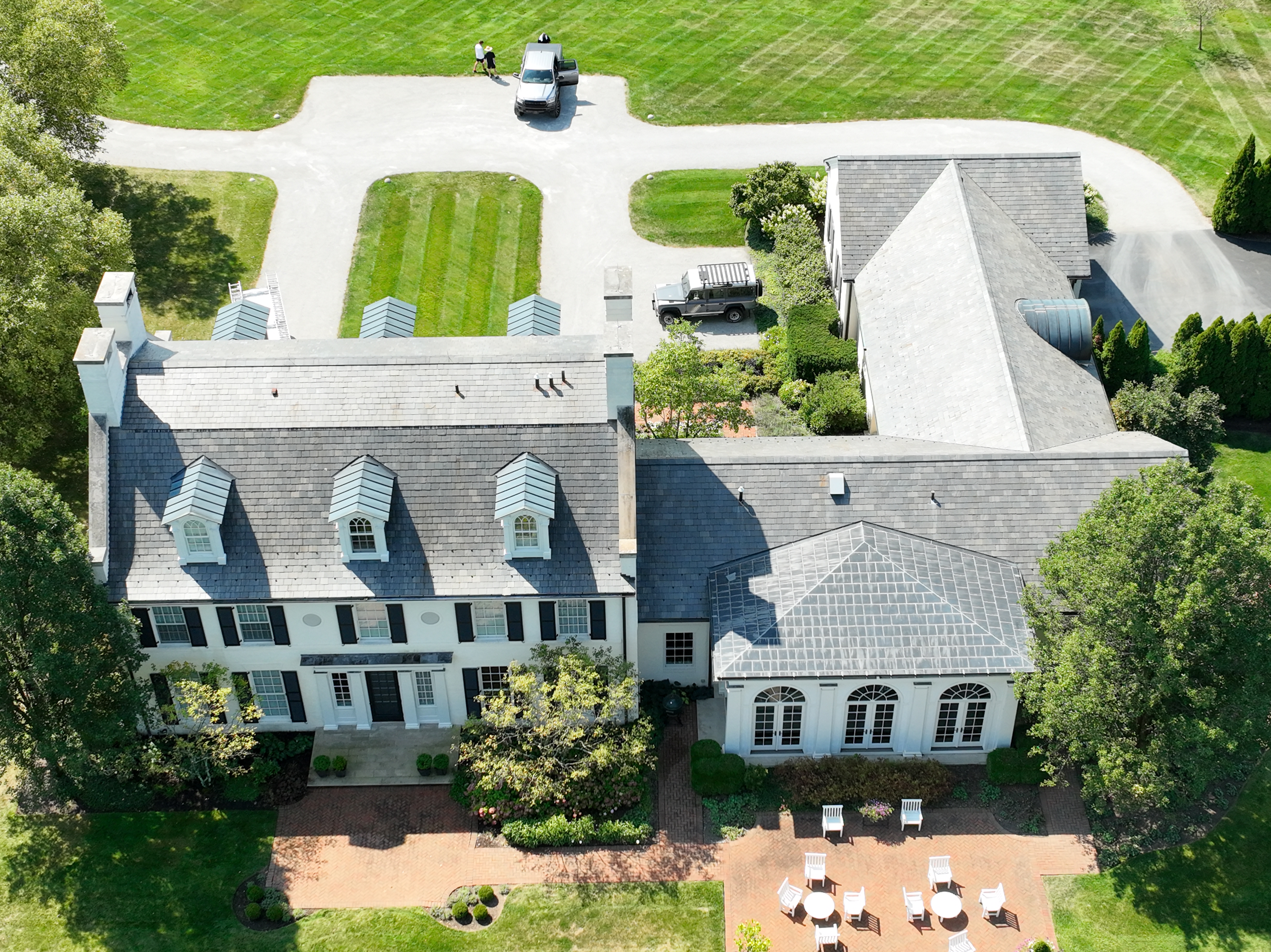 Estate slate roof cleaning results in New Albany Ohio