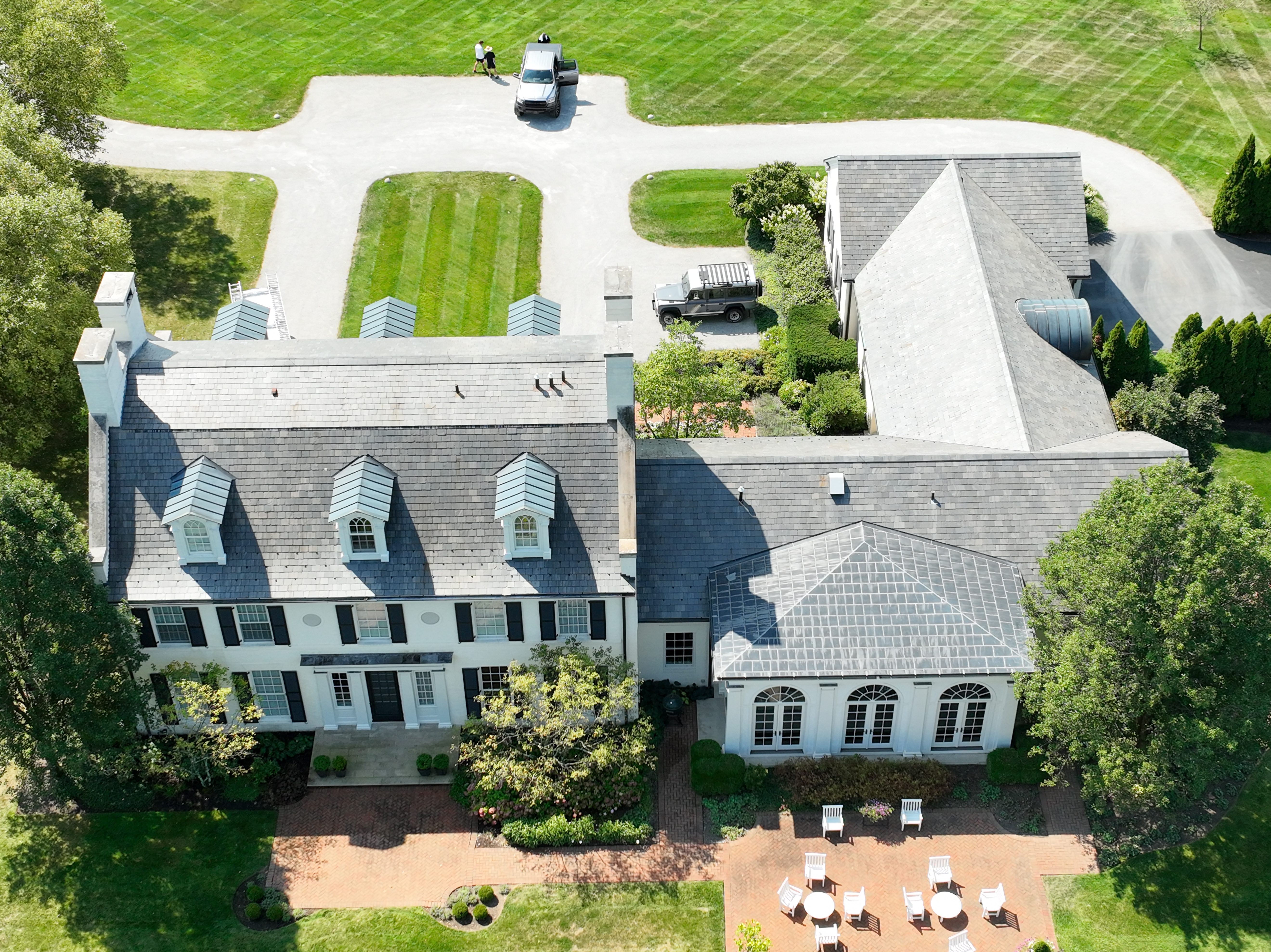 Slate roof cleaned and restored in Columbus Ohio