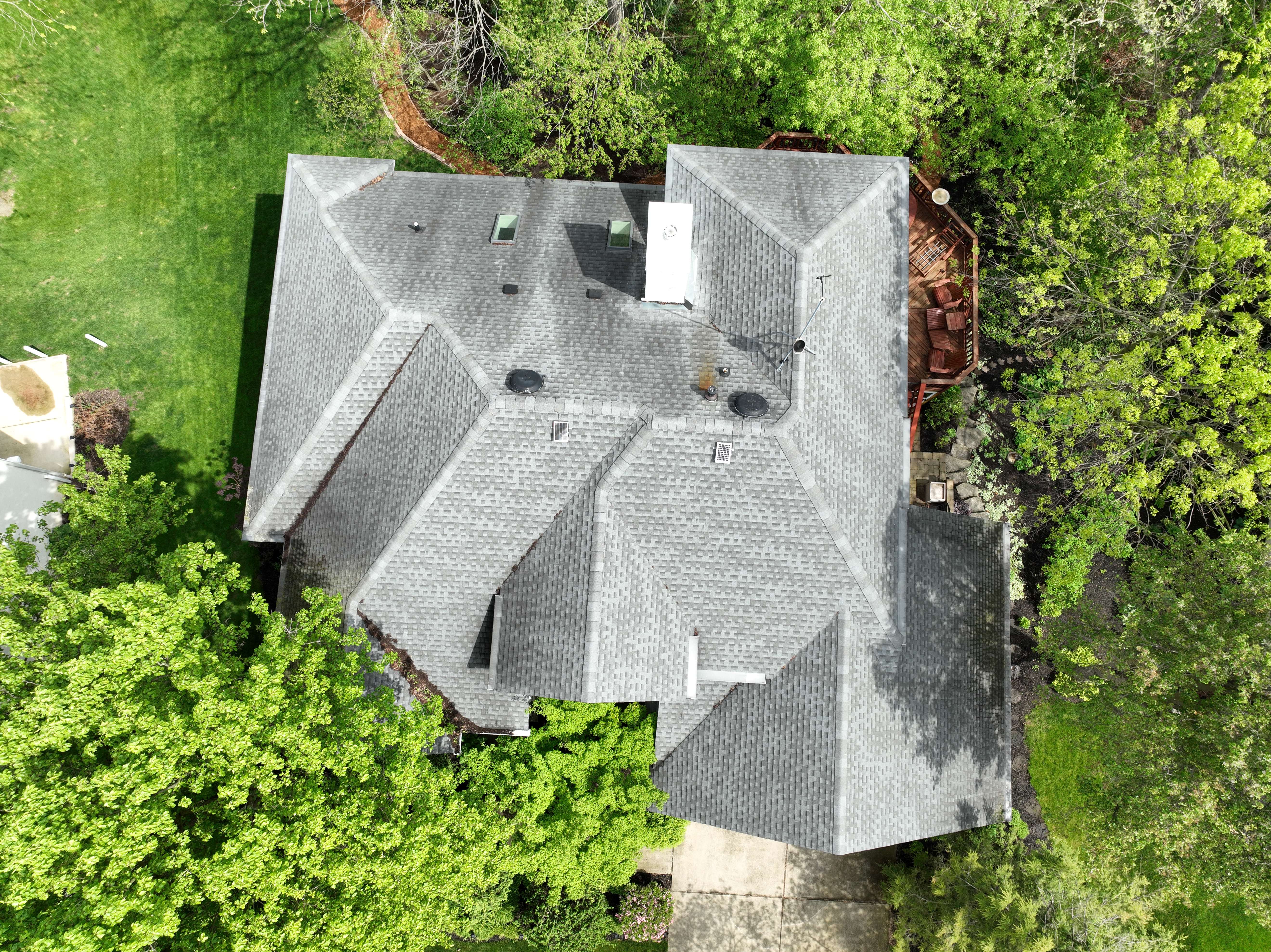 Before roof cleaning in Orient Ohio