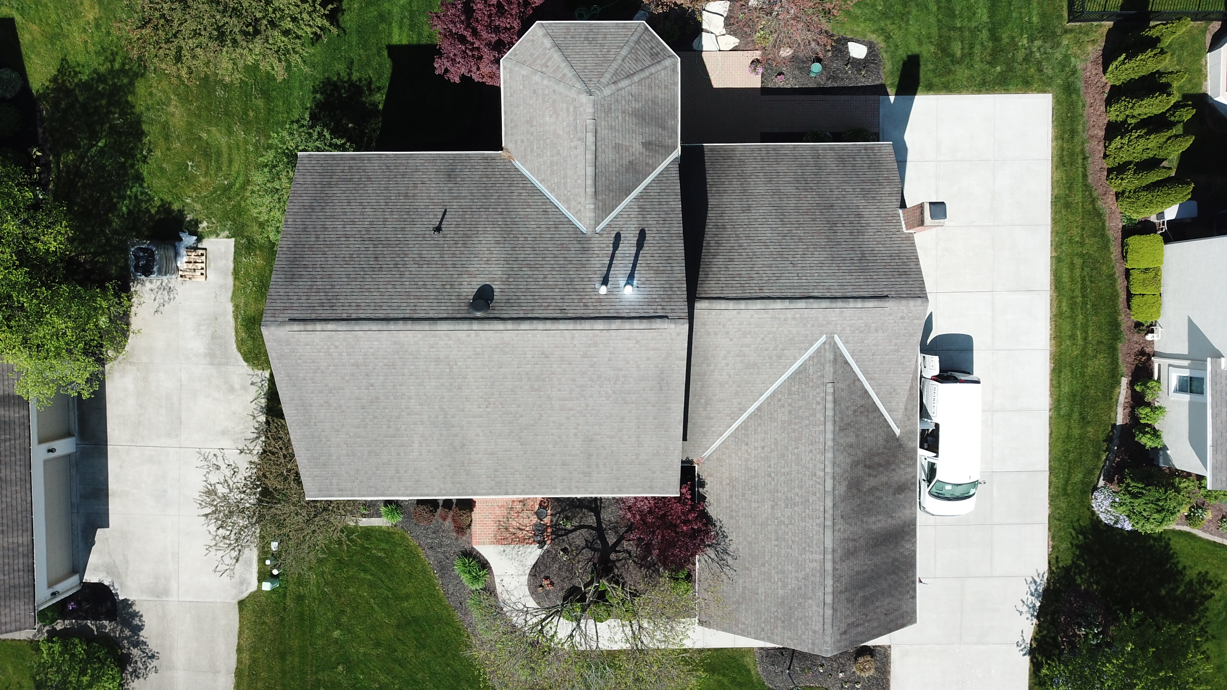 Before roof cleaning in Pickerington Ohio