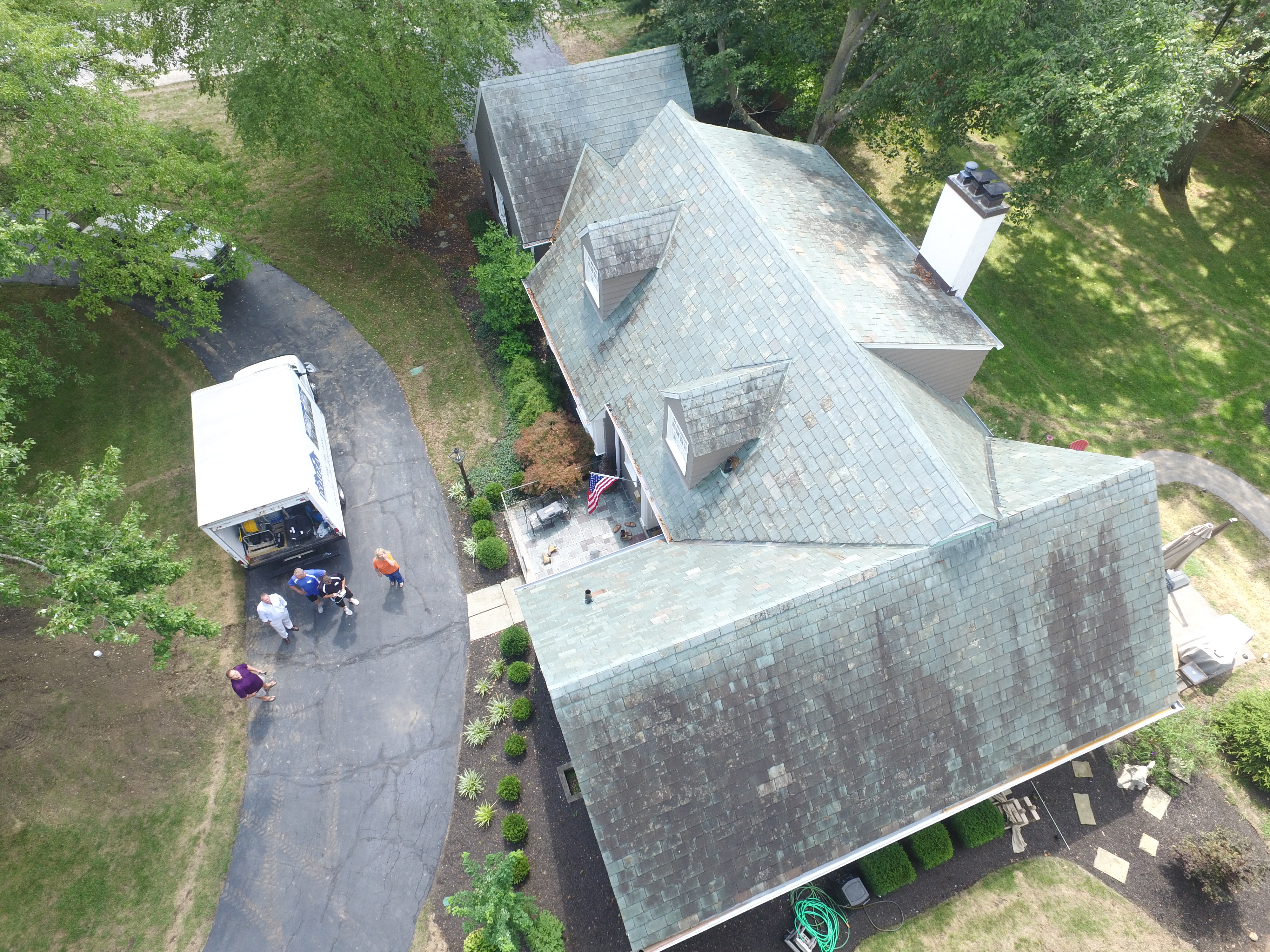 Before roof cleaning in Plain City Ohio