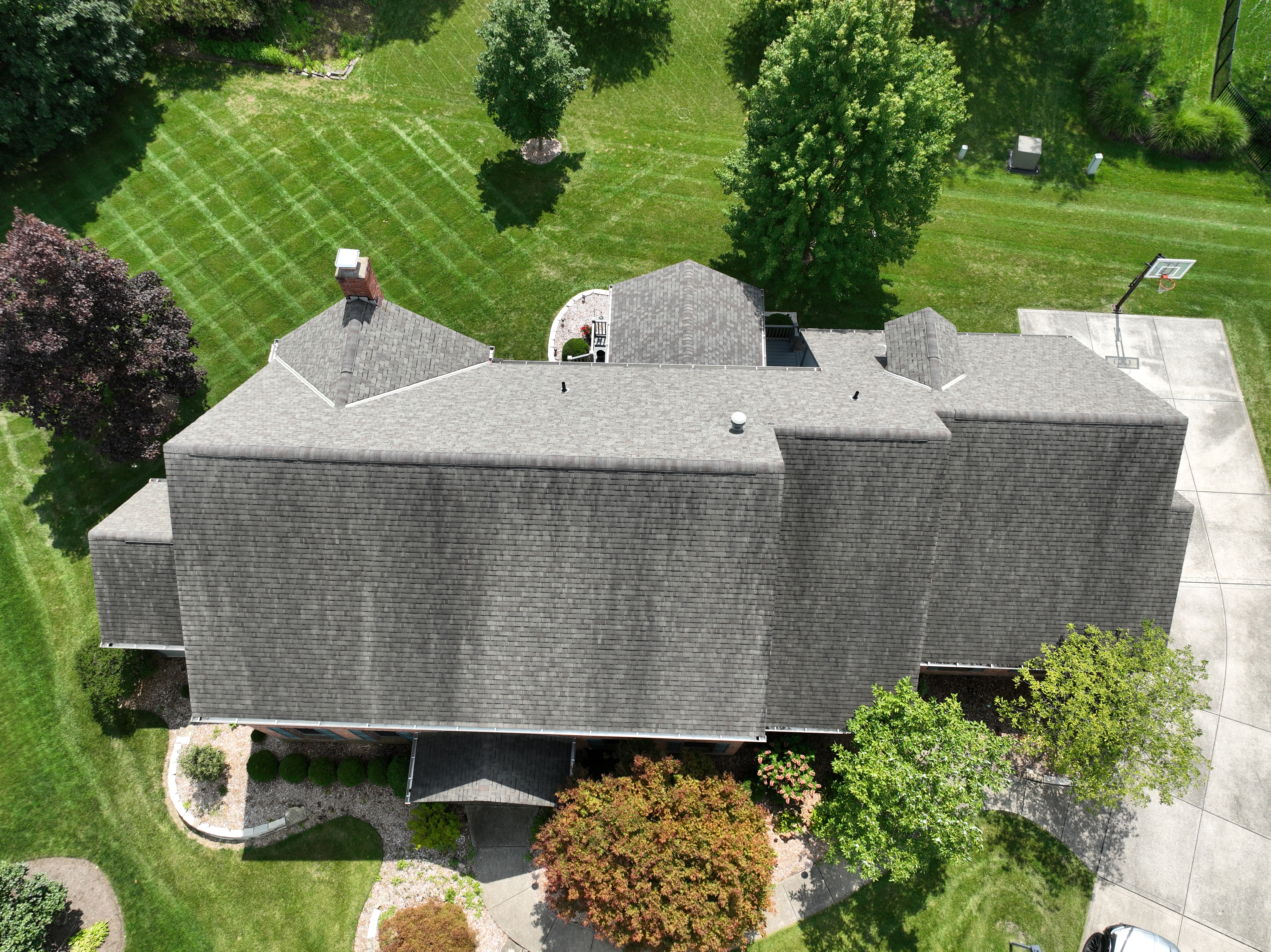 Before roof cleaning in Powell Ohio