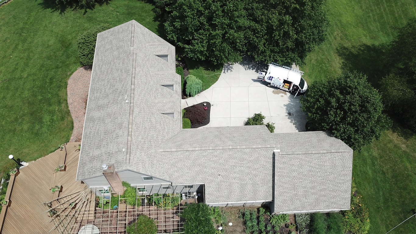 After roof cleaning in Sunbury Ohio