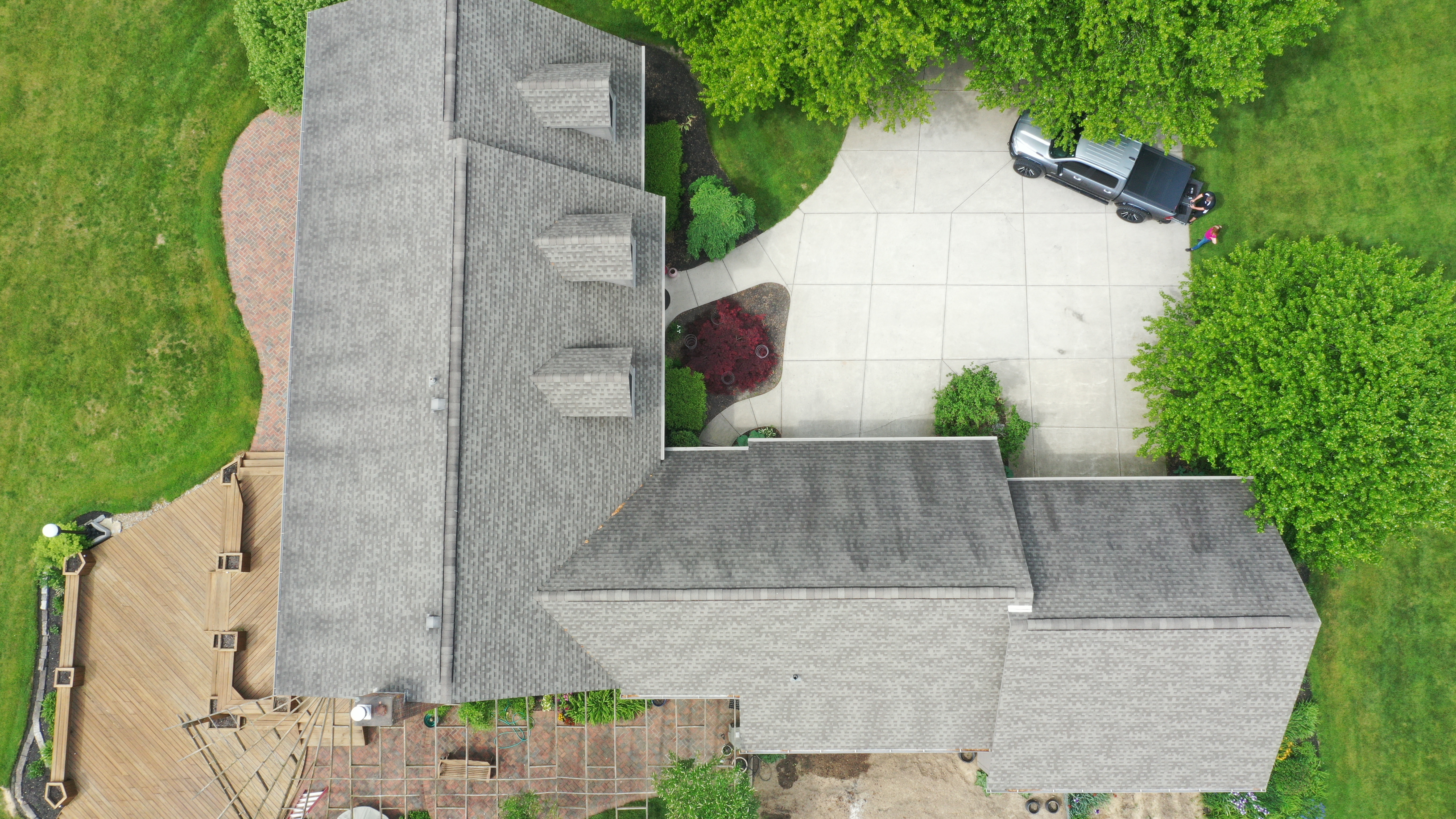 Before roof cleaning in Sunbury Ohio