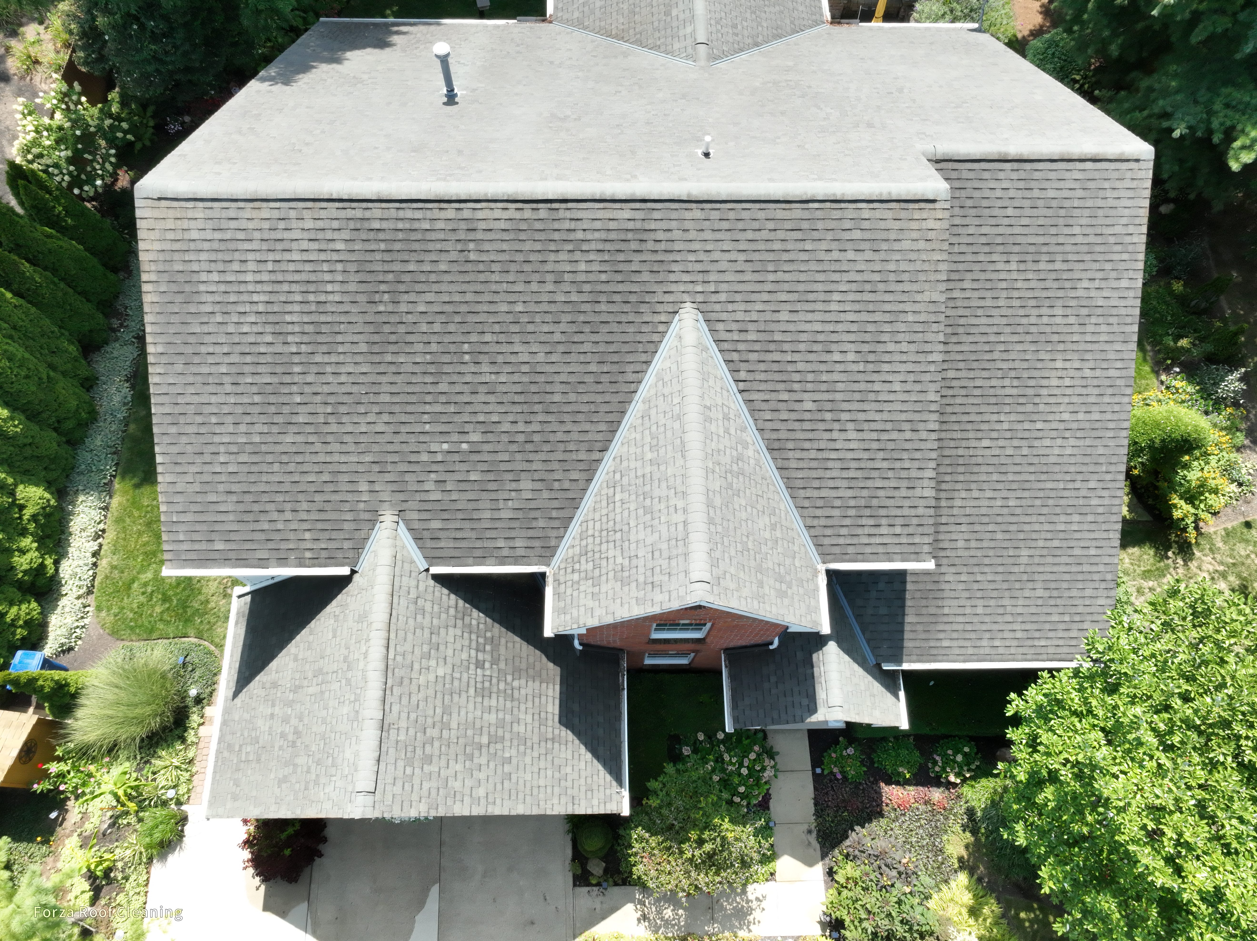After roof cleaning in Westerville Ohio