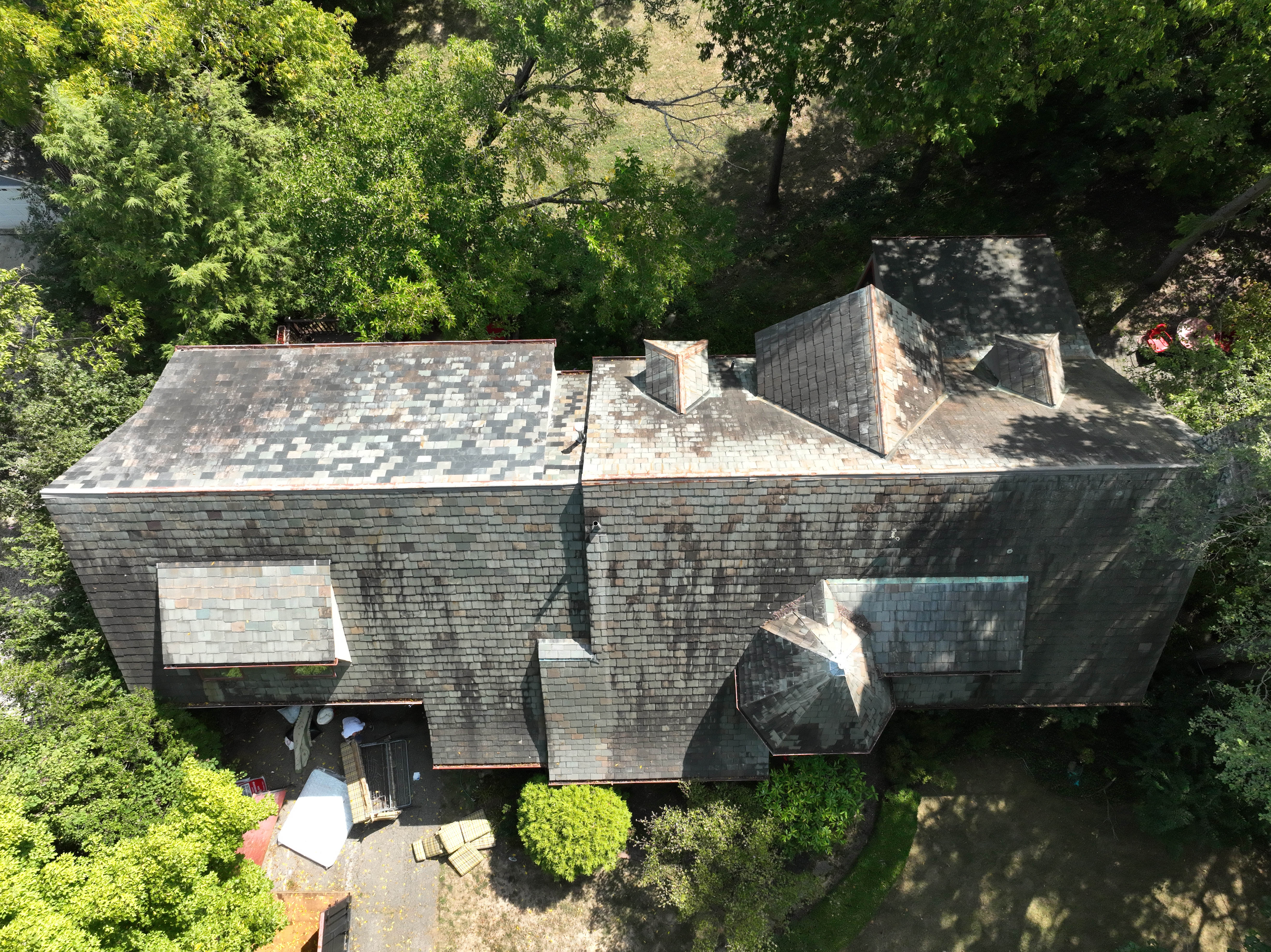 Before roof cleaning in Worthington Ohio